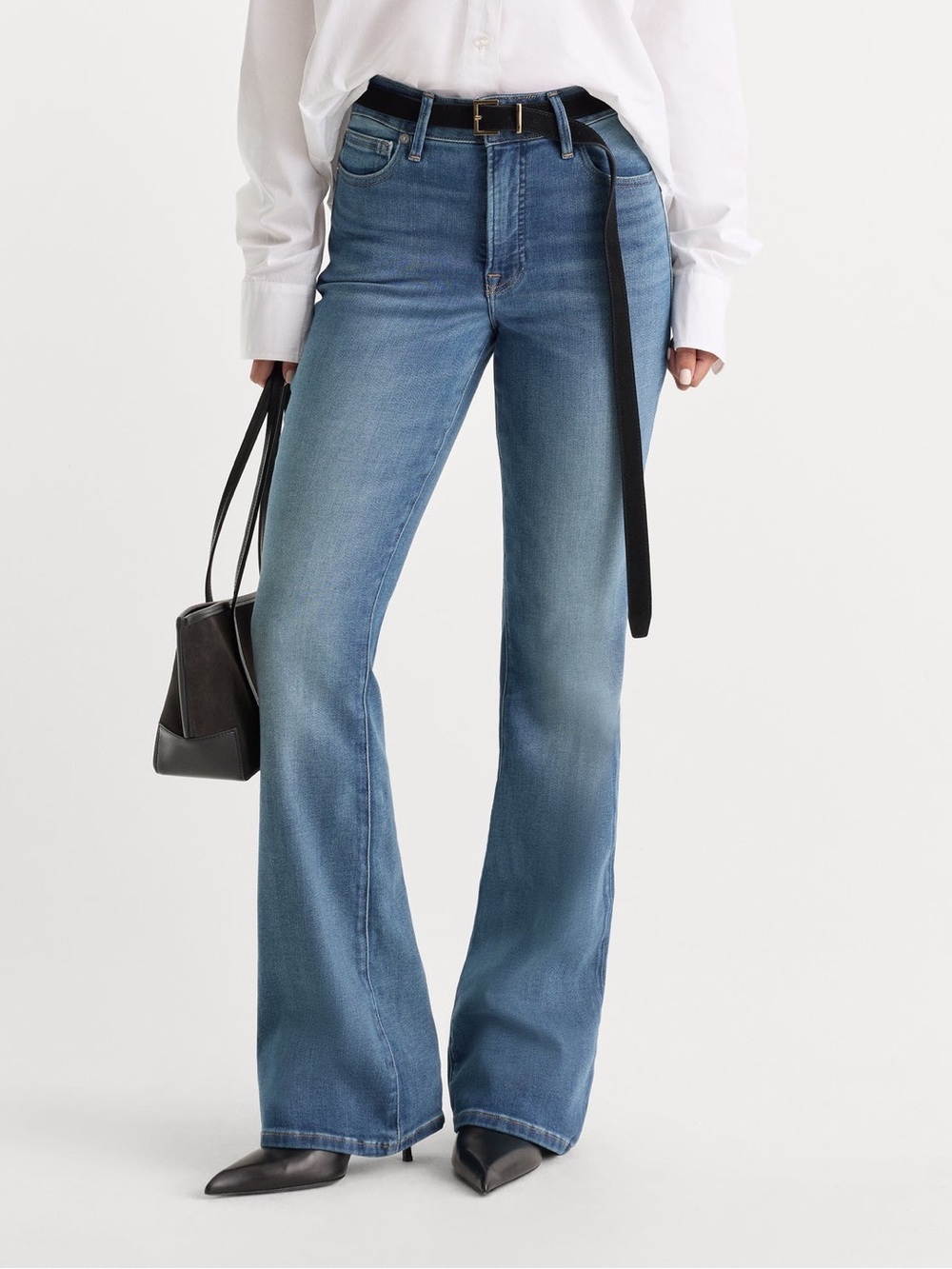 Good American Good Classic High Rise Bootcut Jeans